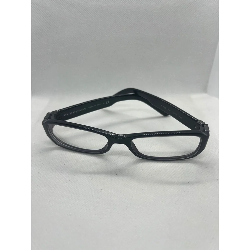 Burberry‎ B 2082 3001 Black Rectangular Eyeglasses Frames Italy 53-16-135